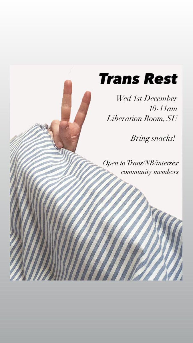chloeturner_uk's tweet photo. I’m holding a Trans Rest space in the Liberation Room, SU as part of the TeachOut series @GoldsmithsUCU @GoldsmithsCS Wednesday 10-11am #GoldStrike https://t.co/eIjzH3hxKb