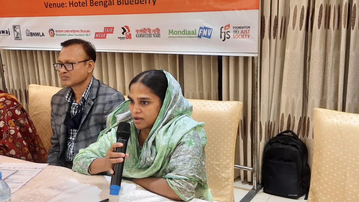 Awaj_fdn's tweet photo. Today @Awaj_fdn &amp; @FJS arranged a seminar on combating #GBV &amp; #ratificationofILOC190 in presence of Genderplatform, brands, factory management, TU, @ILO with an aim to stop violence against women in work, home &amp; streets. @stopGBVagainstwomen https://t.co/DoePQqvaOT