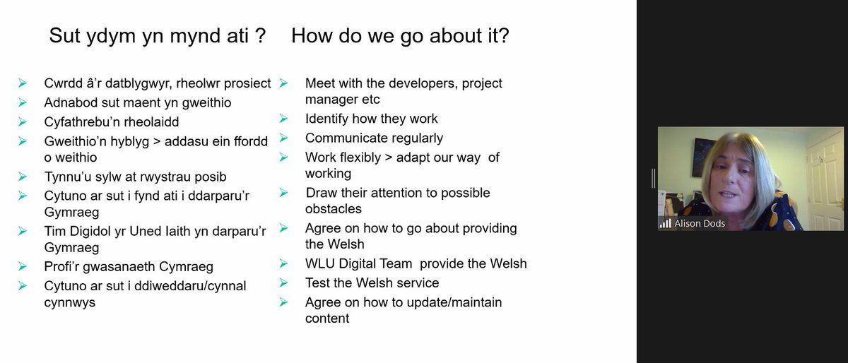 ComyGymraeg's tweet image. Mae @dwpyngymraeg bob amser yn briffio datblygwyr ar eu gofynion dwyieithog, ac yn mynd drwy'r camau gam wrth gam, ac yn drwyadl. #ArferionEffeithiol
@dwpyngymraeg always briefs developers on their bilingual requirements thoroughly. #EffectivePractices