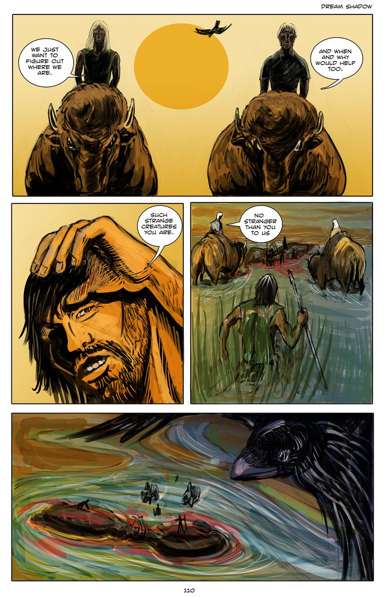 JamesARiel15's tweet photo. Dream Shadow page 110 #DreamShadow #comics #graphicnovel #NativeAmerican #webcomics #dailyart #dailycomics #indiecomics #ComicArt #webcomic #IndigenousPeople https://t.co/PVhuDSyBRg