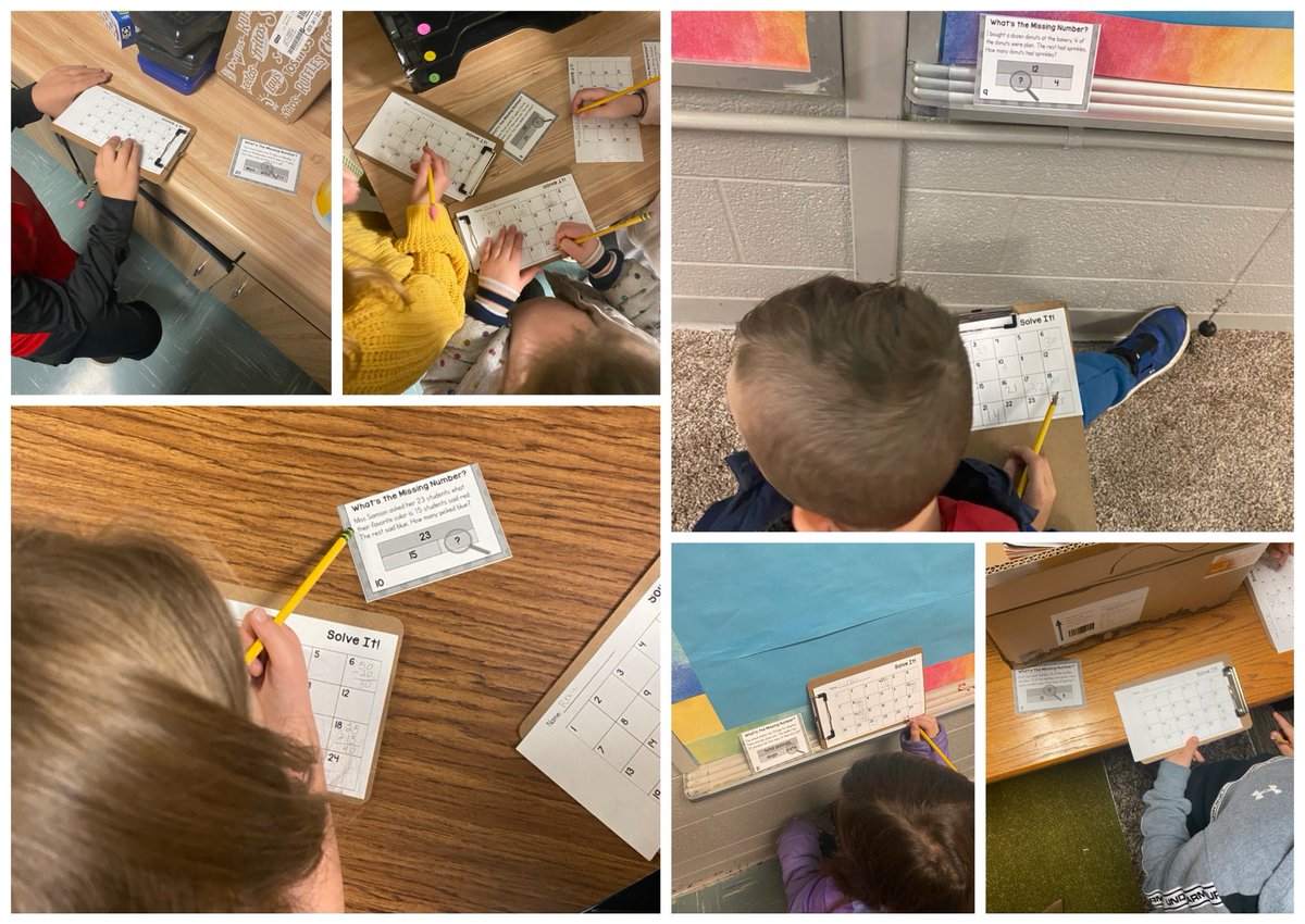 Are you smarter than a second grader?! ⁦<a href="/sbes_bobcats/">SBES</a>⁩ Mrs. MaKray’s second graders would give you a run for your money with missing addends! 🐾♥️🐾