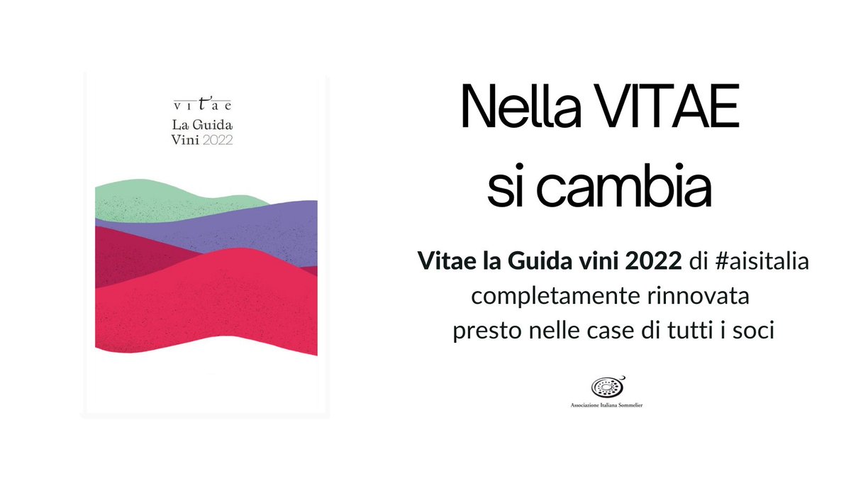 #vitae2022 di #aisitalia è stata completamente rinnovata. Cambiare è fisiologico, perché connaturato a ogni processo evolutivo; è altrettanto naturale accettare nuove sfide, perché è l’unico modo per cogliere e valorizzare le nuove opportunità che ci si presentano davanti.