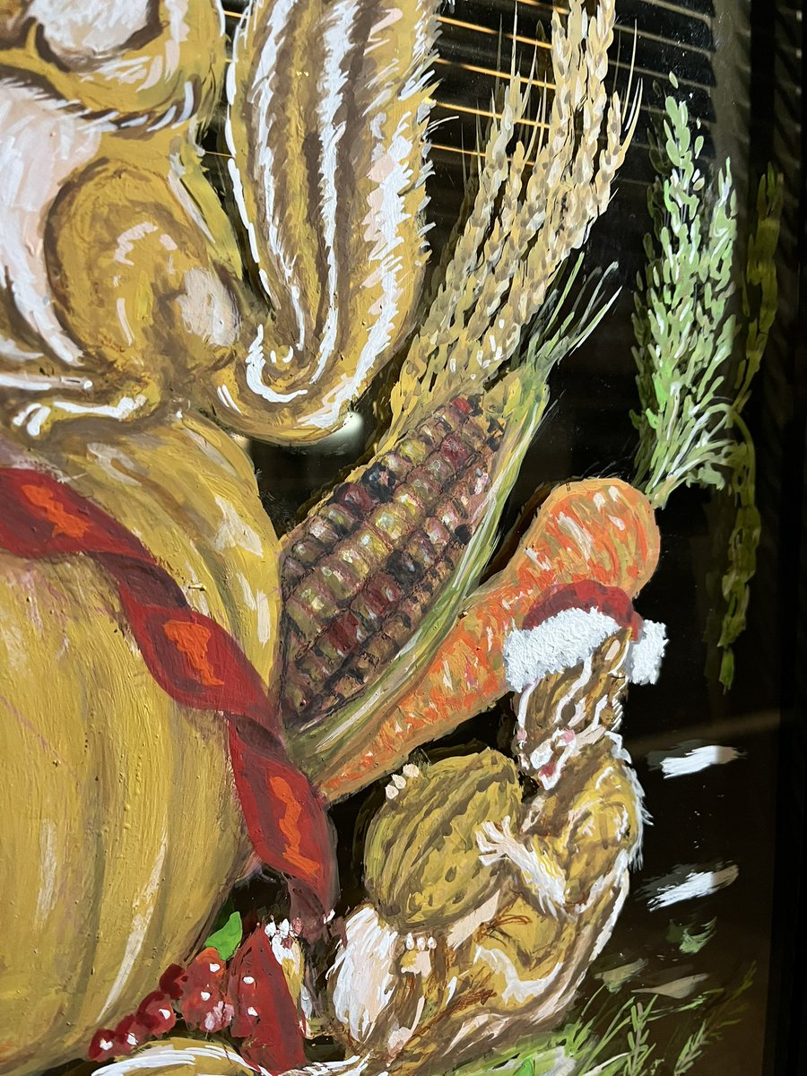 Studio4Tokyo's tweet photo. Window painting 
#flintcorn #chipmunk #drawing #windowpainting #doodlestokyo #happyholidays https://t.co/8Nk7VzMpUW