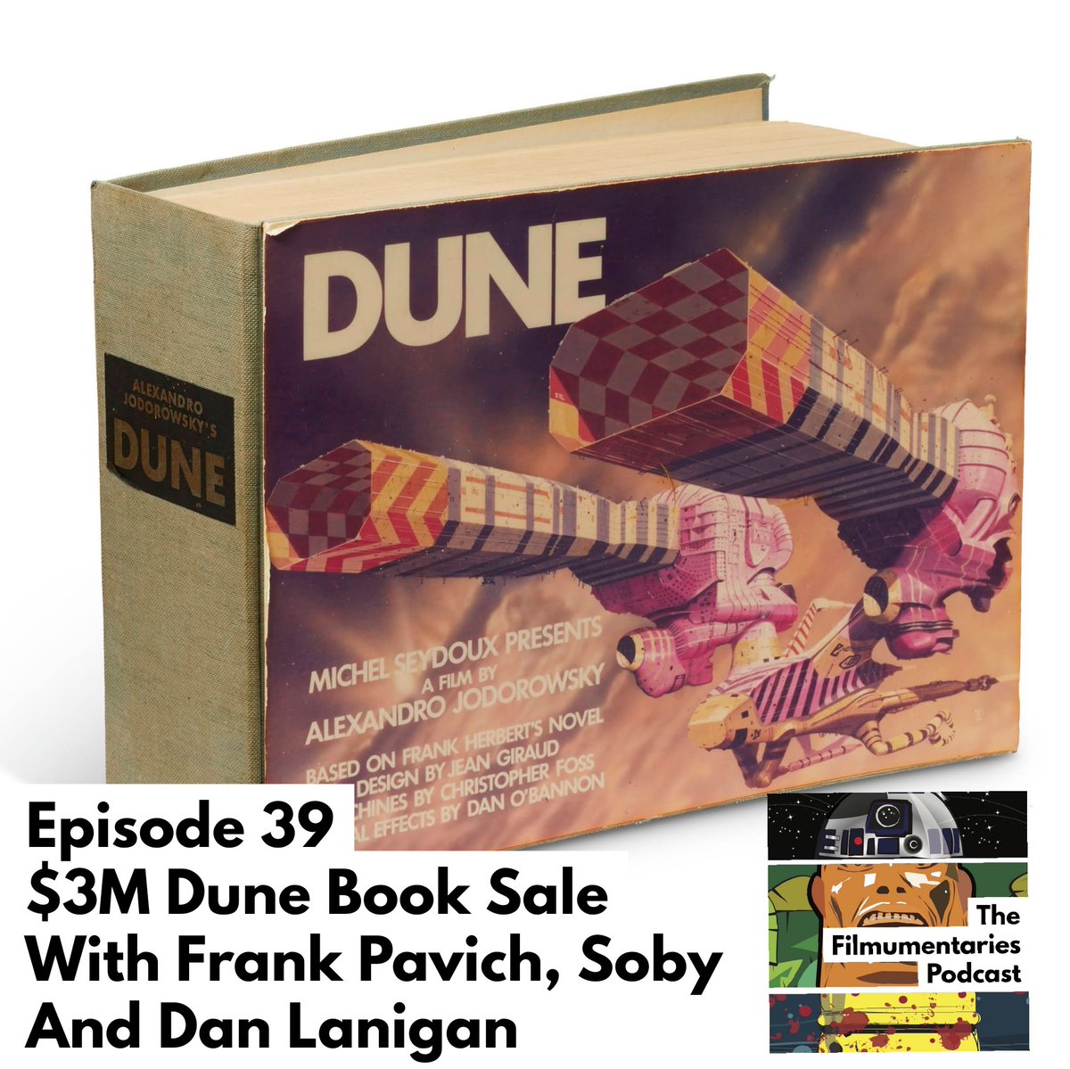 jamieswb's tweet photo. In an unprecedented move I've just recorded, edited and released another episode. All within 19 hours. But I HAD to. 

This story is too fascinating.  

So here's my exclusive episode "$3M Dune Book Sale - With @frankpavich, @sobylife and @dan_lanigan at  https://t.co/hFXJJVp3Ro https://t.co/ollObZddM1