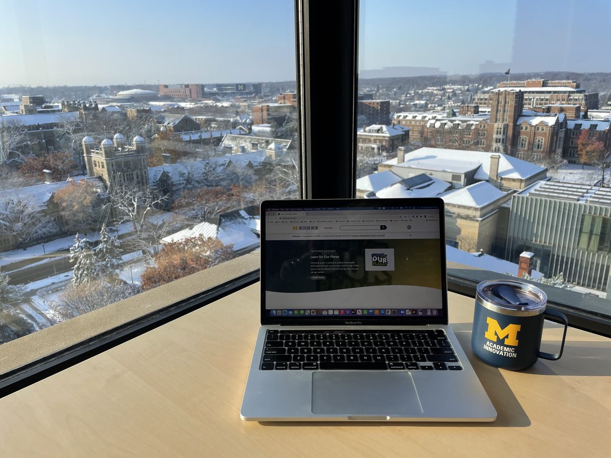DeVaneyGoBlue's tweet photo. Learn from anywhere today with @Umich, and #LearnForGood @UMichOnline⁩. 

#GoBlue #SnowBlue https://t.co/Rf7X89ZxMq