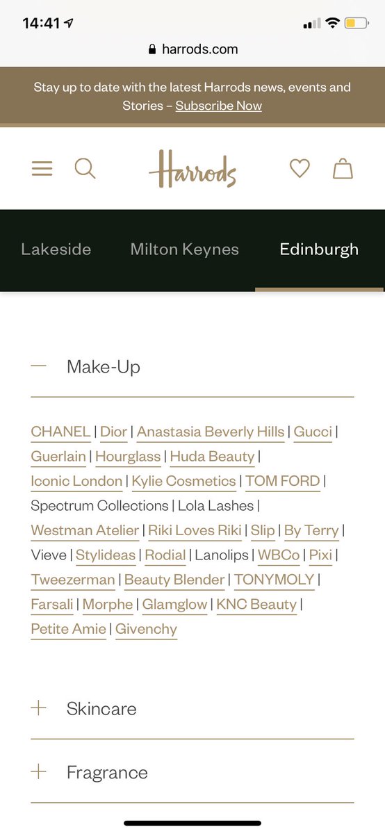 KirMcc's tweet photo. @CTilburyMakeup are you not going to be in H Beauty Edinburgh? 💔 @Harrods https://t.co/4cZP6RL87Q