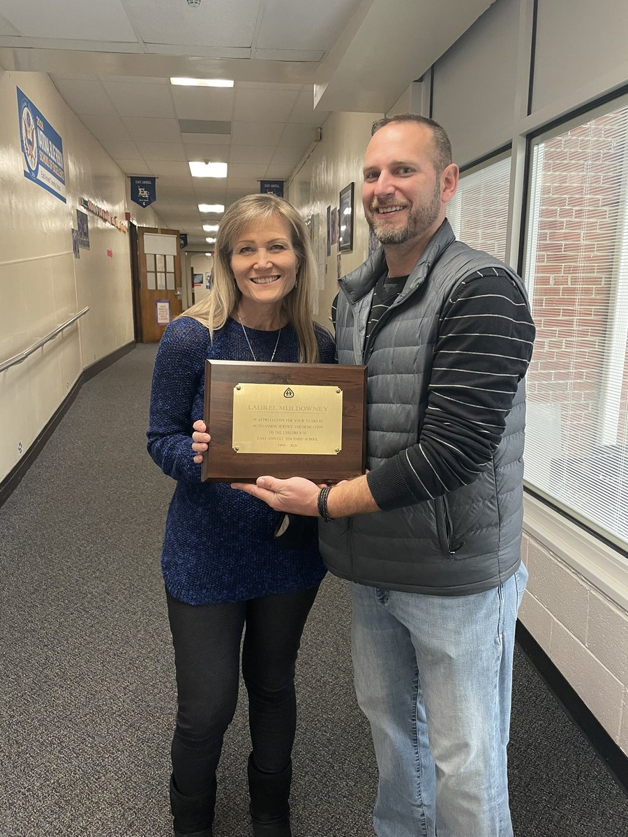 EASchool's tweet photo. This morning we had a Retirement Breakfast to honor Mrs. Muldowney and Ms. Daniel.  Thank you for your commitment and dedication to the students of East Amwell.   Our school is a better place because of you! https://t.co/CTnFIOVIgM
