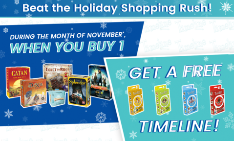 WoodForSheepLtd's tweet photo. Missed out on #BlackSheepWeekend? Be sure to get it on #BeatTheRush! Now extended to December 12 (or while supplies last)! #BuyOneGetOne
#Braintopia #Catan #DixitOdyssey #Pandemic #Splendor #TicketToRide #TimelineCanada #TimelineClassic #TimelineEvents #TimelineInventions https://t.co/fyvyYGGNxL