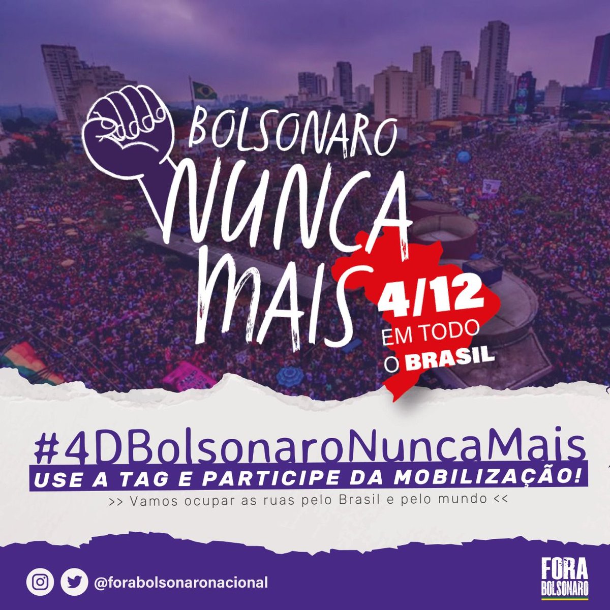 Está chegando o dia! | No próximo dia 4 de dezembro as mulheres convidam todos aqueles e aquelas que são ForaBolsonaro para somar nas ruas para o grito Bolsonaro Nunca Mais.

#4DBolsonaroNuncaMais