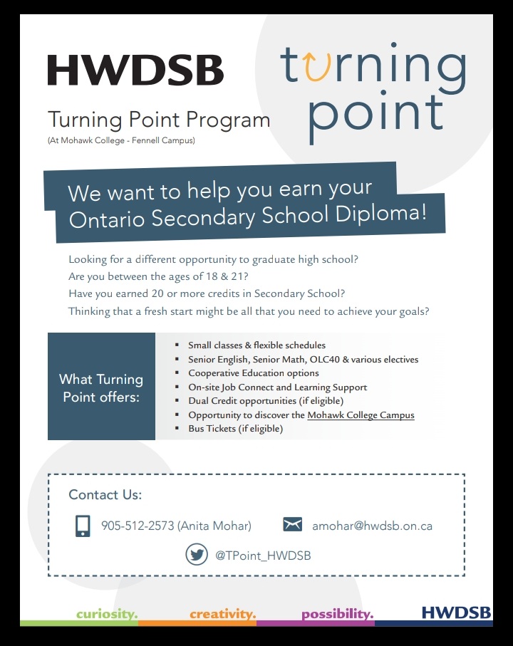 TPoint_HWDSB's tweet photo. Check out our updated flyer!! Student Success, Guidance &amp; Co-op teachers @HWDSB: please consider keeping this flyer handy to share with eligible students. https://t.co/mr687l8QIi