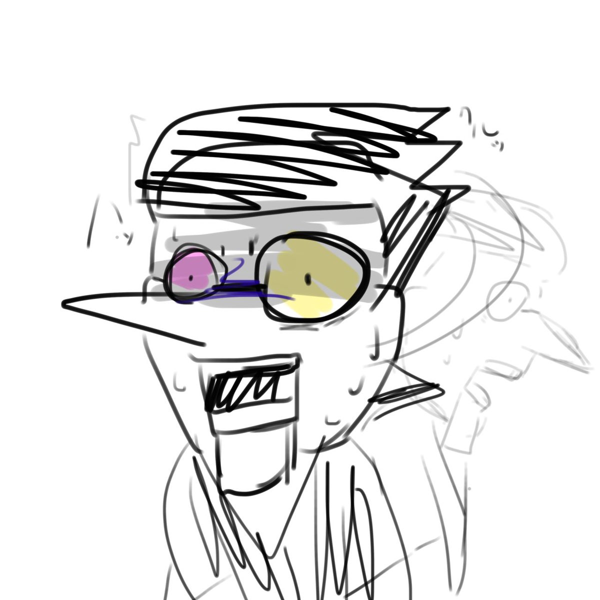 何かに焦っているスパムトン