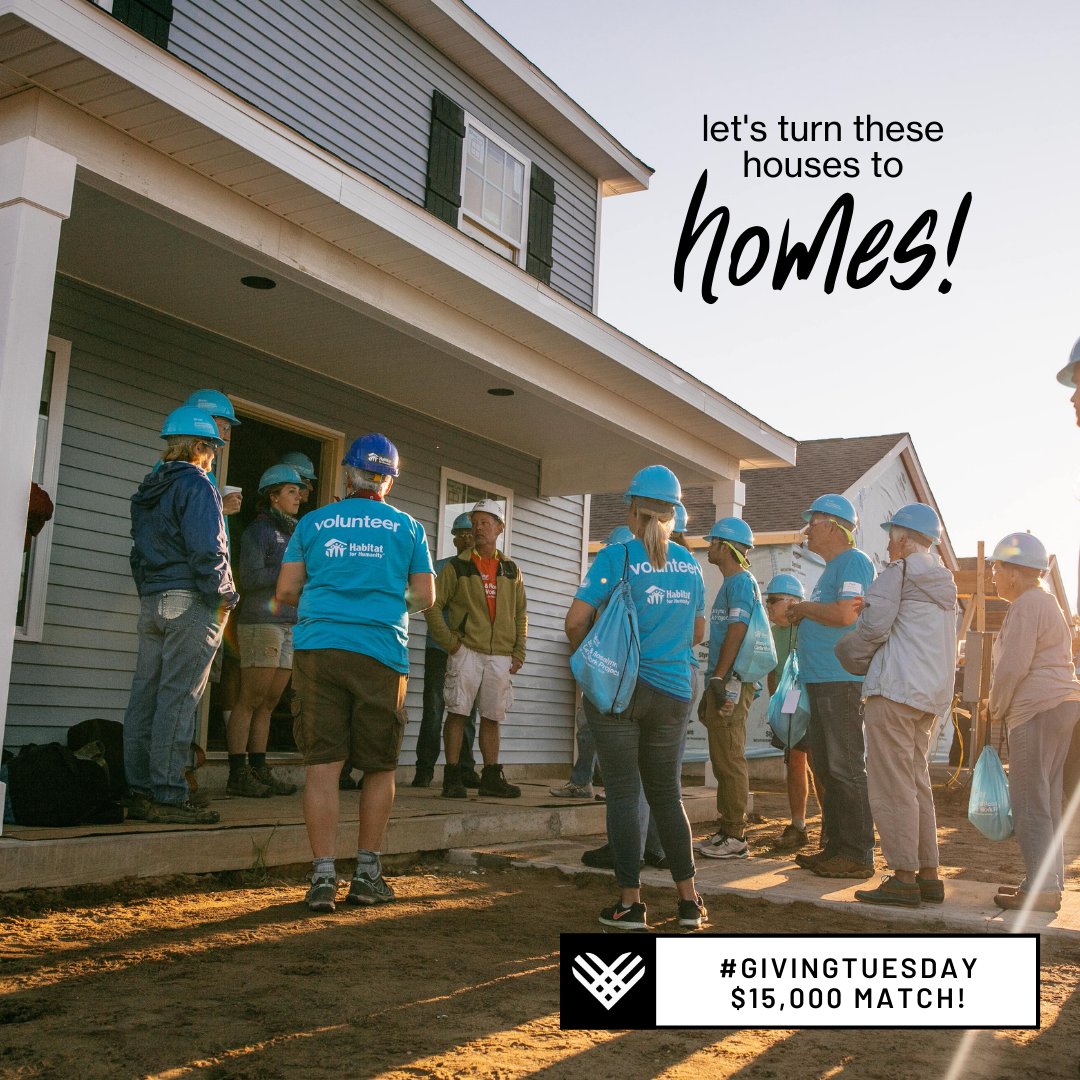 SanDiegoHabitat's tweet photo. You can make twice the impact for local families TODAY! In honor of #GivingTuesday, a generous donor has pledged to match all gifts to San Diego Habitat, up to $15k. It's time to turn these houses into homes for local families. Donate at https://t.co/FR17IVI0ZX.
#fromhousetohome https://t.co/okauKx21bz