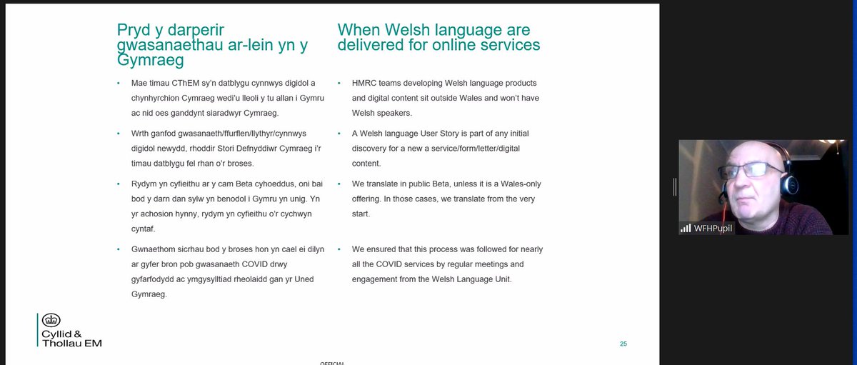 ComyGymraeg's tweet image. Mae @HMRCgovuk yn mapio taith y defnyddiwr wrth lunio eu gwasanaethau, ac mae siaradwyr Cymraeg yn rhan ganolog o hynny #ArferionEffeithiol
@HMRCgovuk maps the user's journey in shaping their services, and Welsh speakers are an integral part of their planning #EffectivePractices