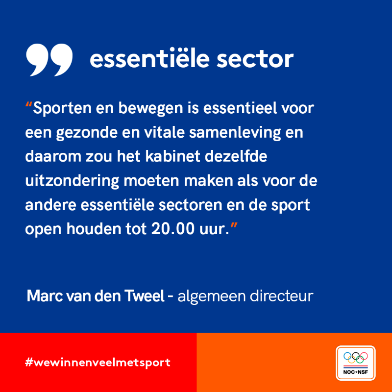 nocnsf's tweet photo. Samen met de sportbonden, @VSGemeenten en het Platform Ondernemende Sportaanbieders (POS) roepen we het kabinet in een position paper nogmaals op sport als onderdeel van de oplossing te zien.

#wewinnenveelmetsport