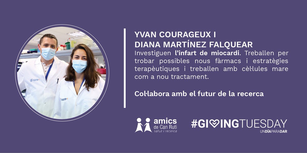♥️ Amb la teva ajuda a #AmicsdeCanRuti, els nostres investigadors i investigadores joves investiguen l’infart de miocardi. 

Aquest #GivingTuesday impulsa la recerca 👉bit.ly/3FEIbif 

<a href="/GivingTuesCAT/">Giving Tuesday CAT</a> <a href="/GivingTuesdayES/">Giving Tuesday ES</a>