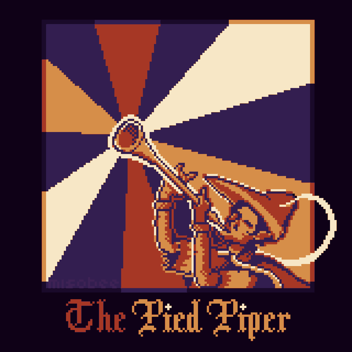 misobee_'s tweet photo. [36/100] The Pied Piper of Hamelin @Pixel_Dailies #pixel_dailies #MagicInstrument #pixelart 
I'm always late due to timezone difference 🤪 https://t.co/ThZw3Dyf6y