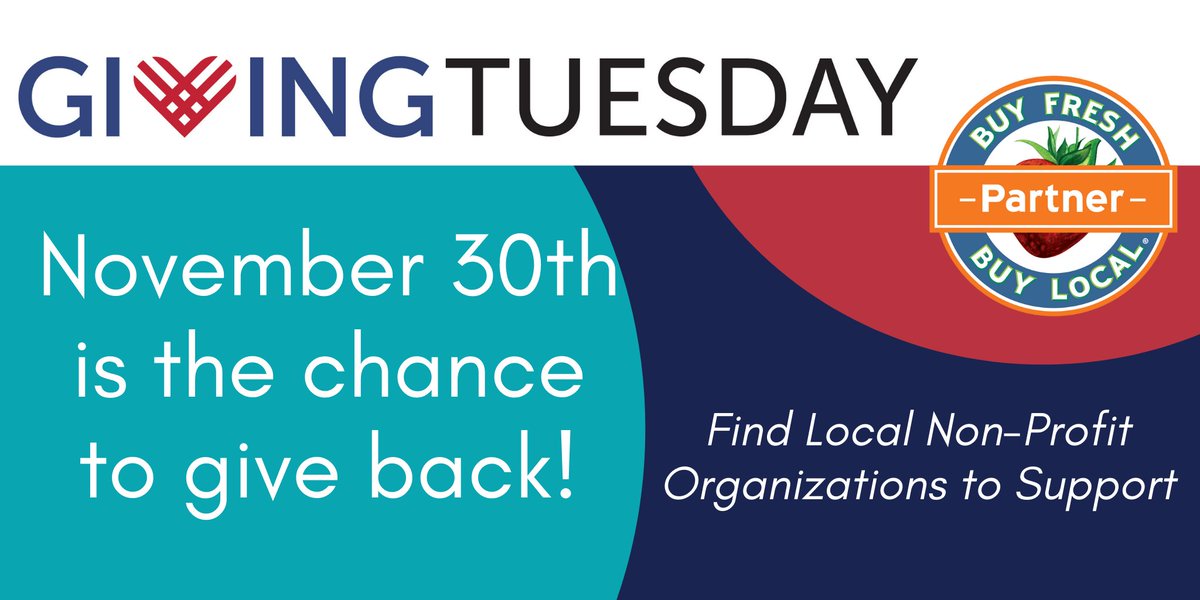 ICYMI: Support low-income local food access, farm to school edu, new farmers, and more this #GivingTuesday. Donating to local food nonprofits benefits our community, its residents and our local farmers! - mailchi.mp/nurturenaturec…