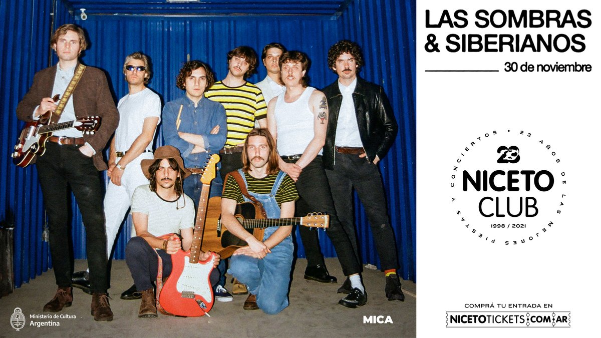 HOY en <a href="/NicetoClub/">Niceto Club</a> junto a <a href="/los_siberianos/">Los siberianos</a>.
Entradas a la venta en el sguiente enlace: passline.com/sitio-evento/l… y también en puerta habrán