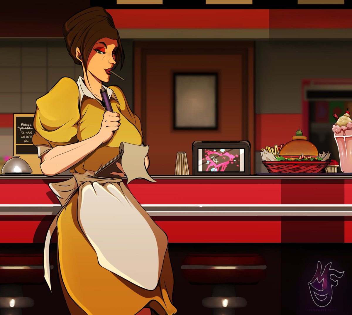 FizzleFortuneMF's tweet photo. Female Civilian (Waitress) Promotional Art (2016-2017)
Link to the actual model made can be found here: https://t.co/1fo0qmvnsZ https://t.co/w3FipbJcFJ