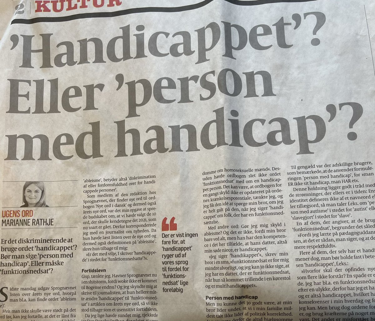 Simontj_'s tweet photo. Nej til 'handicappet'. Jeg er ikke mit handicap. Jeg har et handicap, jeg er en person med et handicap. Bum. Basta. Jeg finder selv ud 👋 https://t.co/YbcLVv8w7w