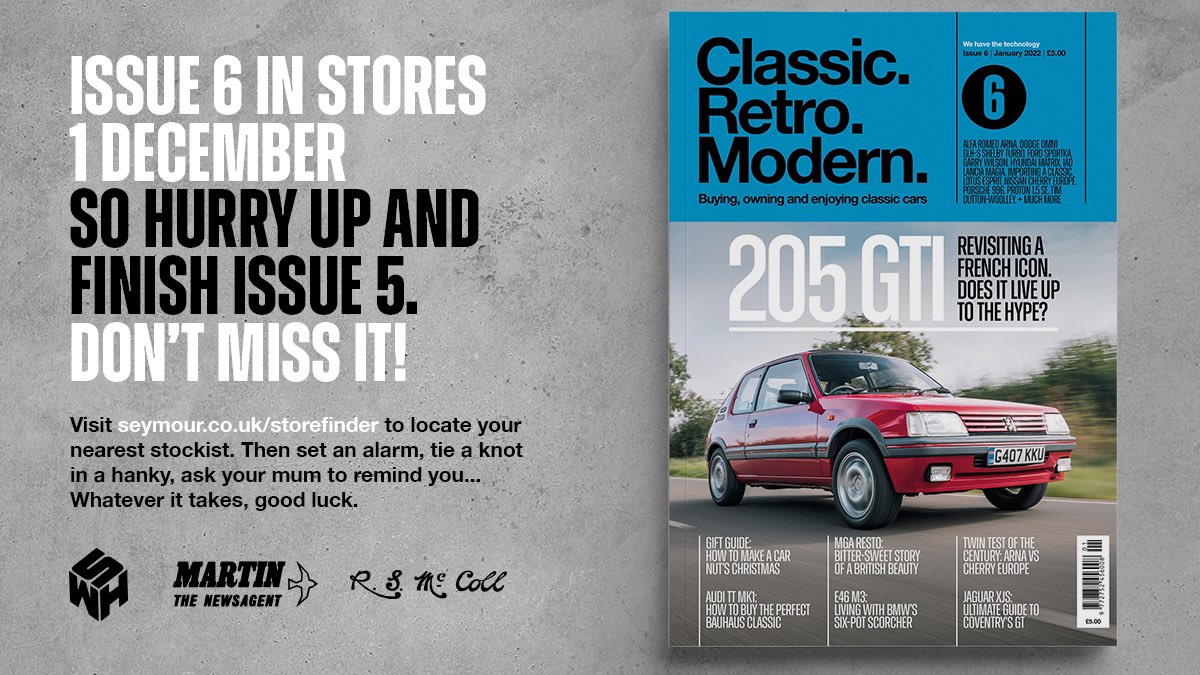 classicretromod's tweet photo. The joy of six, in stores tomorrow. https://t.co/xIajnhuZa1