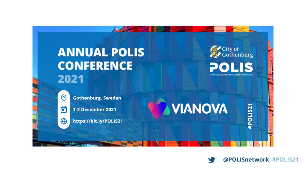 vianova_io's tweet photo. We are back at the @POLISnetwork #AnnualConference 2021, in Goteborg 🇸🇪 This year, we're a proud sponsor of the event and we look forward to seeing some of our partners there @Superpedestrian @voitechnology @EITUrbanMob @Dott 🙌
#POLIS21 #Gothenburg #POLISnetwork #UrbanMobility https://t.co/ZnKkFlXILI