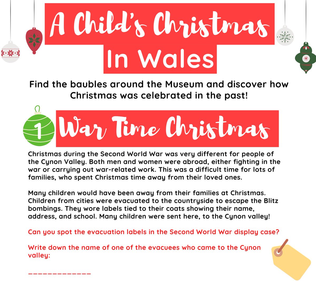 cynonvalleymus's tweet photo. Starting from tomorrow our Christmas trail will be available to families and children☃️

Wander around the museum and learn about Christmas time in Wales in the past!

Lots of other trails are also available to try out😄

Visit us Tuesday - Saturday, 10am - 3pm https://t.co/rVTzL71xZs