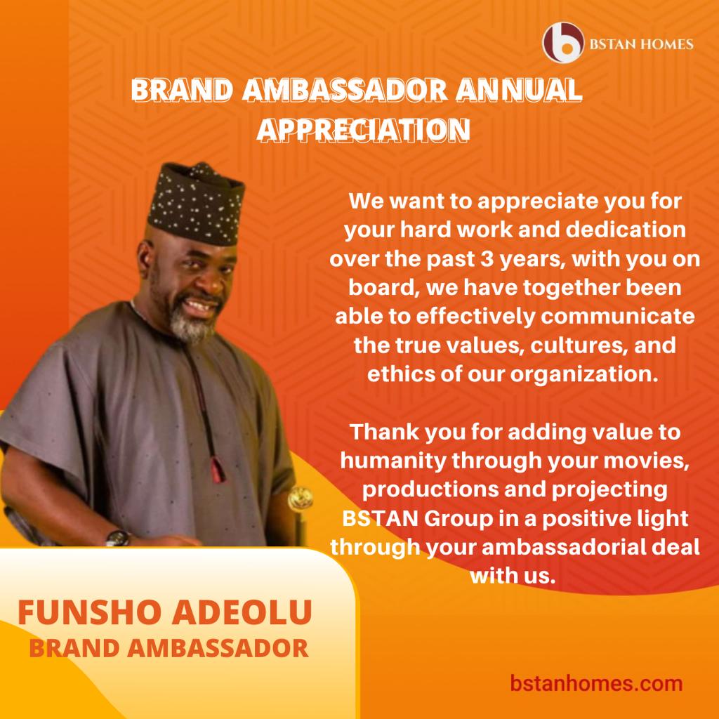 bstan_group's tweet photo. Funsho Adeolu AKA Finest, is a veteran Nollywood actor, director and producer who got his Ambassadorial deal with us over 3 years now and despite the demands in his career and personal endeavors, has been working relentlessly to promote the company’s public and private image. https://t.co/fRh3LVVti8