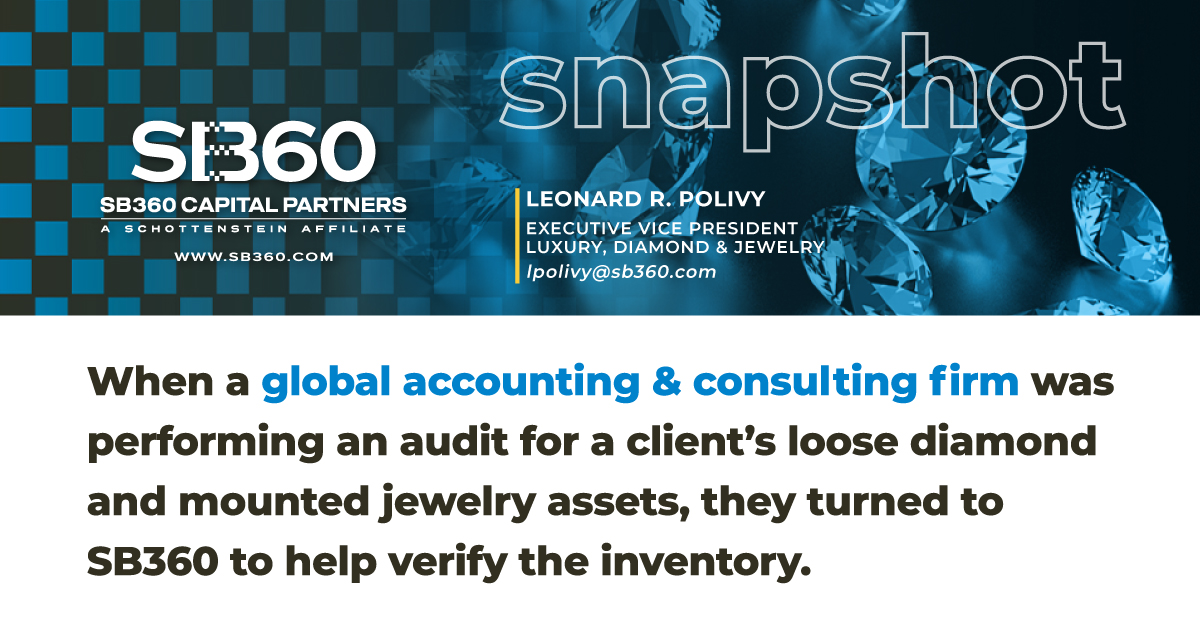 SB360Capital's tweet photo. THE INVENTORY VERIFICATION SOLUTION: SB360’s appraisal arm proposed a secured, centralized consolidation point for the verification. This brought inventory to be audited from locations around the U.S. into one facility where the auditors &amp; SB360 could jointly handle the process. https://t.co/zMdSpDnduR