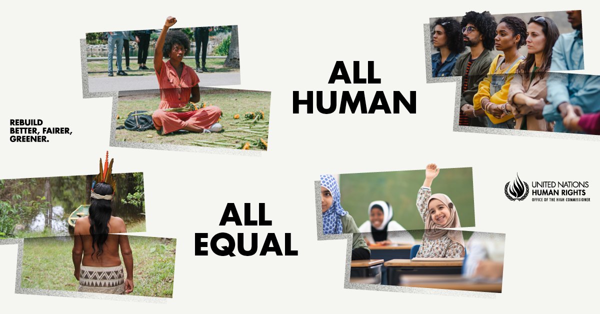 Ahead of #HumanRightsDay this year, we’re taking the path that brings us to a future with equality at its core. Join us to help spread the word that we’re all human, and all equal. Learn more:  ohchr.org/EN/NewsEvents/…