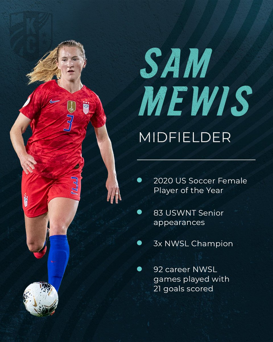 thekccurrent's tweet photo. We have acquired USWNT midfielder Sam Mewis (@sammymewy) from the North Carolina Courage.

Details 👉 https://t.co/rGDKJV9EBm

#TealRising https://t.co/lDZr5mtH9u
