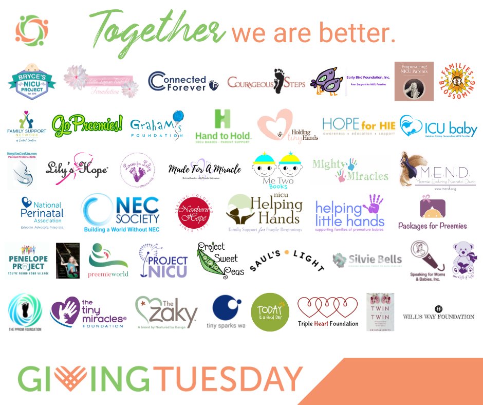 You have countless options when deciding whom to support on #GivingTuesday &amp; we want to shine a spotlight on the work our members do every day as they walk hand in hand with #NICU &amp; #BereavedFamilies across the country &amp; around the world.