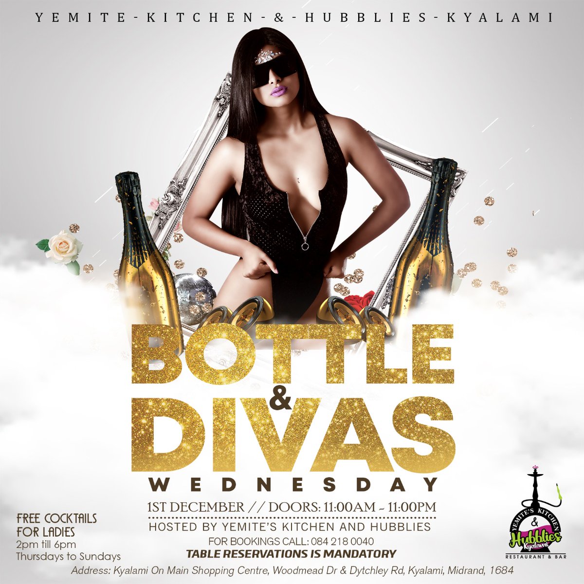 Yemitekitchen's tweet photo. #bottlesanddivas Wednesday  📍Kyalami on main shopping centre https://t.co/CSUaqmWkOY