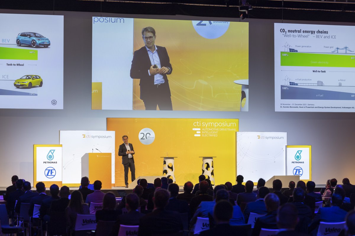 „Our next plug-in hybrid models combine the best of both worlds and will have an electric range of 100 km and more“ Dr Karsten Bennewitz, @VWGroup_DE  at #cti_sym today in Berlin