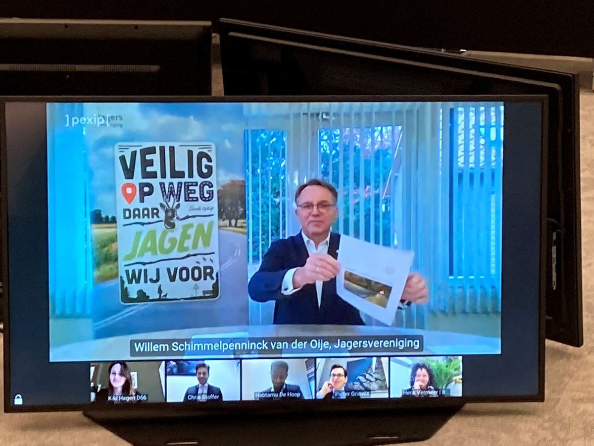 De commissie #IenW heeft vandaag op digitale wijze een petitie in ontvangst genomen van de Koninklijke Nederlandse Jagersvereniging over het stijgend aantal aanrijdingen met dieren.