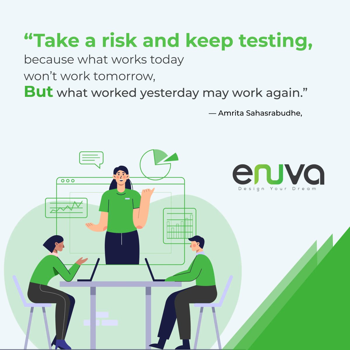 Enuvait's tweet photo. Take a risk and keep testing, because what works today won't work tomorrow, but what worked yesterday may work again.

Email Us : enuvait@gmail.com
.
.
#onlinemarketing #Fiverr #usa #branding #illustrationart #facebook #DigitalMarketing #graphics #agency #AgencyLife #FYP #brand https://t.co/bclJSPa3nx