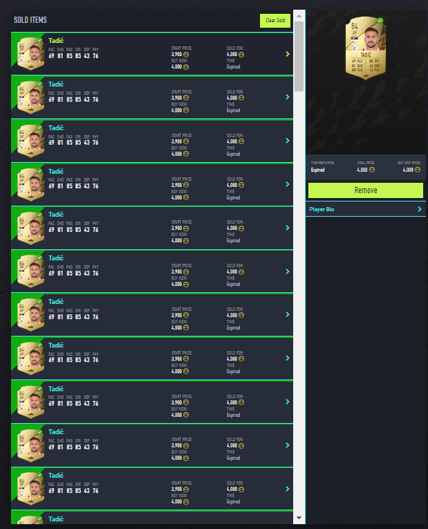 FutMerkez's tweet photo. 🇷🇸 TADIC 2500 > 4000 💰✅
🛒Satmalara doyamadık doyamadık...
📈Kar cebe yakışır.
🕺Değerlendirenleri tebrik ederiz.
#FIFA22
#FUT22
#signaturesignings
#TOTW
#TOTW11
#TOTGS https://t.co/CKW9M8NjNf
