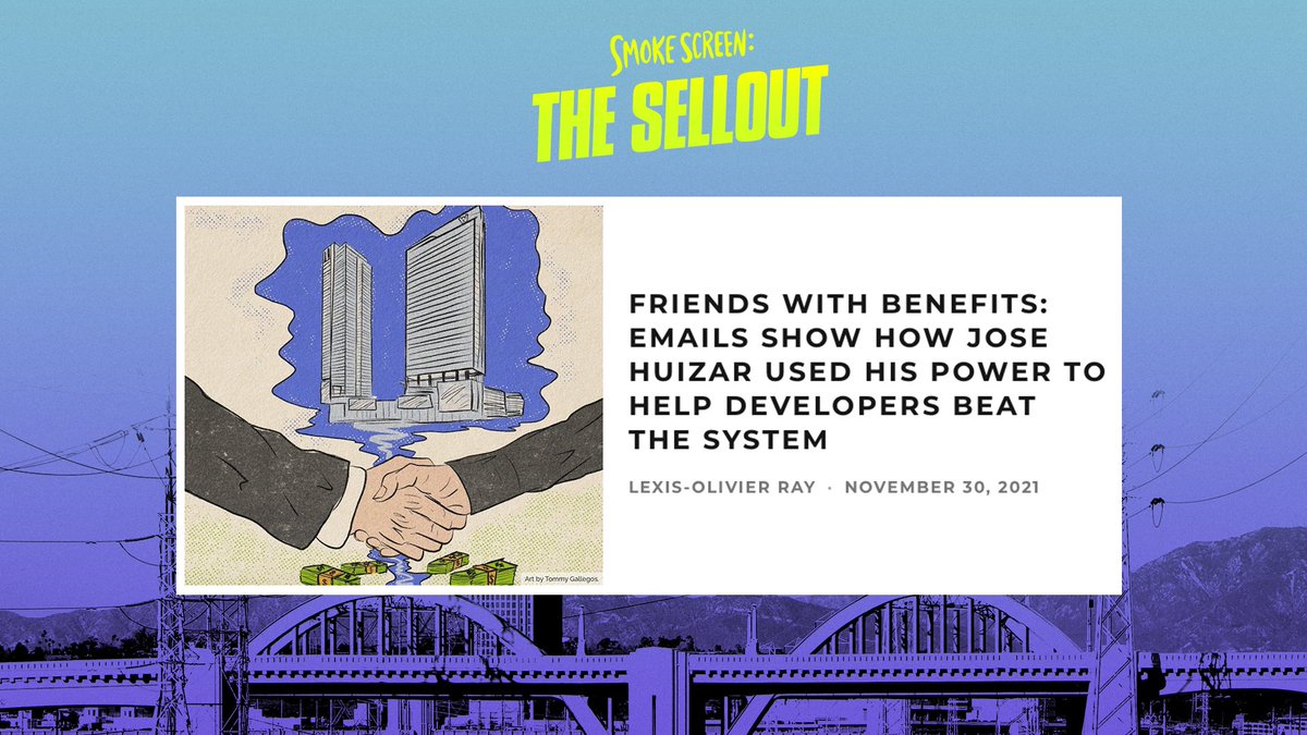 SmokeScreenPod's tweet image. Having friends in high places can get you far and Huizar was willing to help out his friends. The only catch was, they had to have deep pockets. 💰💰 bit.ly/3phWuCT 

@LATACO @ShotOn35mm