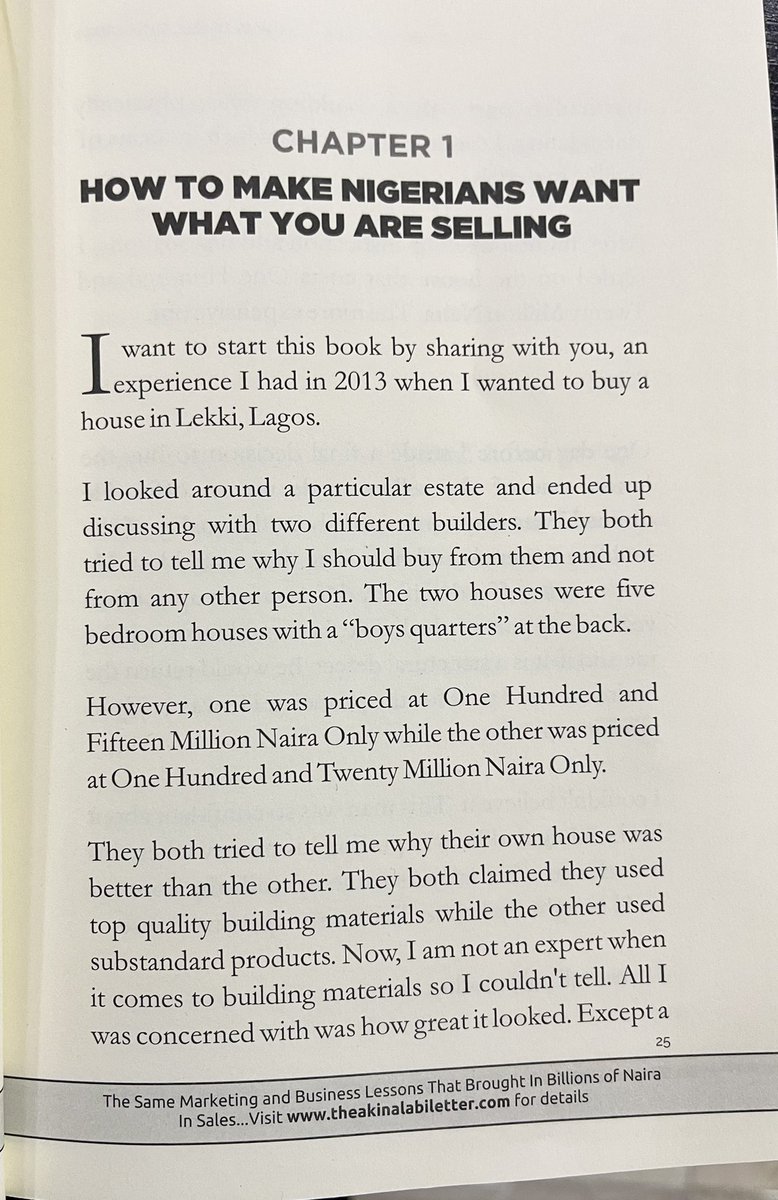 akinalabi's tweet photo. How To Sell To Nigerians. A bit of Chapter One. https://t.co/tFyC5Sfpmz