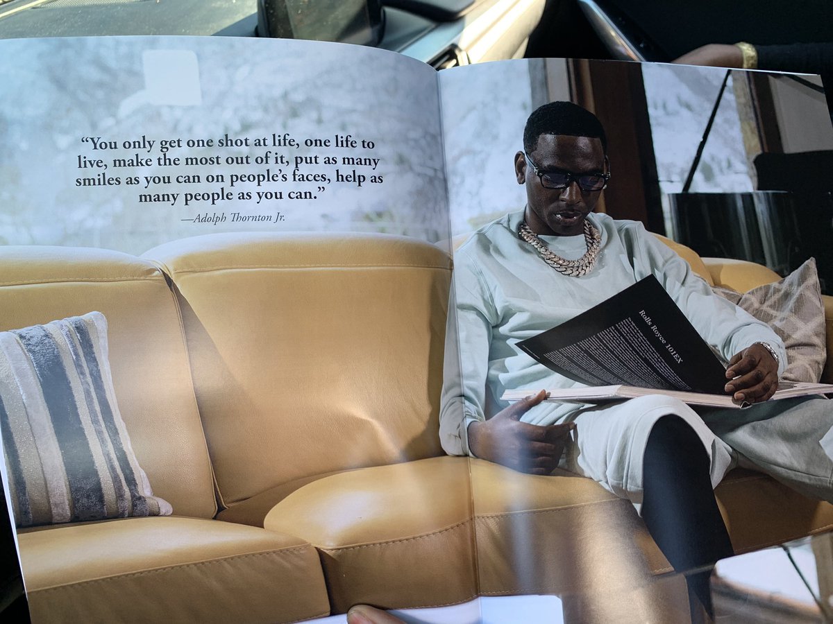 JeremypierreFOX's tweet photo. Pictures from inside of Young Dolph’s funeral program. The picture of him and his grand mother on what I’m told by family friend is the first time she ever flew. https://t.co/KoiGj0uWnq