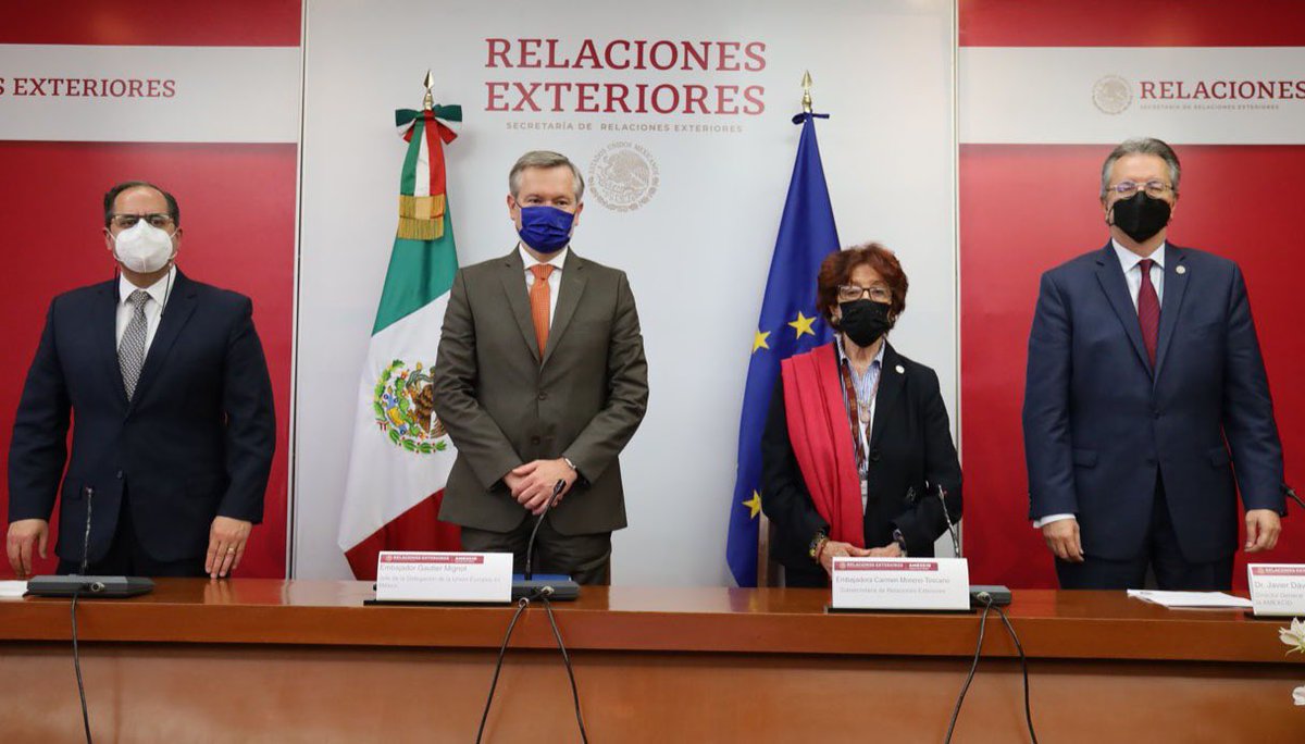 AMEXCID's tweet photo. México y la Unión Europea realizan el Lanzamiento del Fondo Conjunto para fortalecer la cooperación estratégica y abordar los desafíos del Desarrollo en Transición y la implementación de la Agenda 2030, incluyendo las respuestas a la crisis del COVID-19. @SRE_mx @CMorenoToscano1 https://t.co/CNeNuReHOU