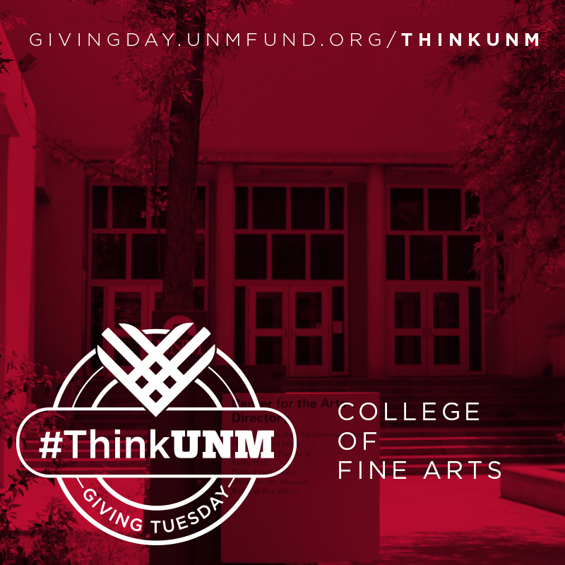 UNMfinearts's tweet photo. Today is #GivingTuesday, please follow the link to “Give” through a tax deductible donation to support UNM Fine Arts today!
#ThinkUNM #GivingTuesday
https://t.co/soB56lDwRW https://t.co/K38SIegJHu