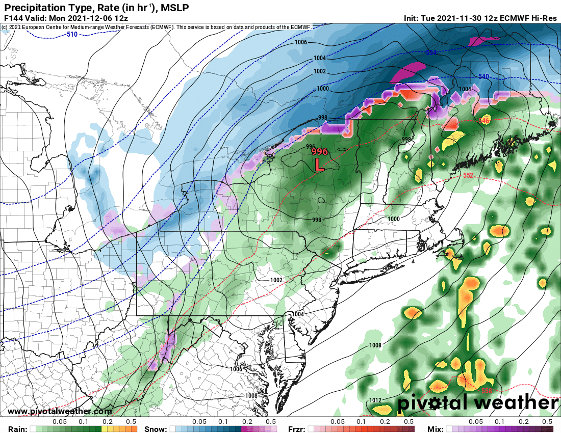 wtusnortheast's tweet photo. We are keeping tabs on a storm system for Monday. Details are vague at this point and are certainly subject to change.

3 separate models are shown below that show a wide variety of tracks/solutions, so take each one with a grain of salt.

We will continue to update this. https://t.co/tXRC3b4y7Q