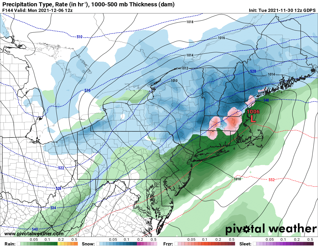 wtusnortheast's tweet photo. We are keeping tabs on a storm system for Monday. Details are vague at this point and are certainly subject to change.

3 separate models are shown below that show a wide variety of tracks/solutions, so take each one with a grain of salt.

We will continue to update this. https://t.co/tXRC3b4y7Q