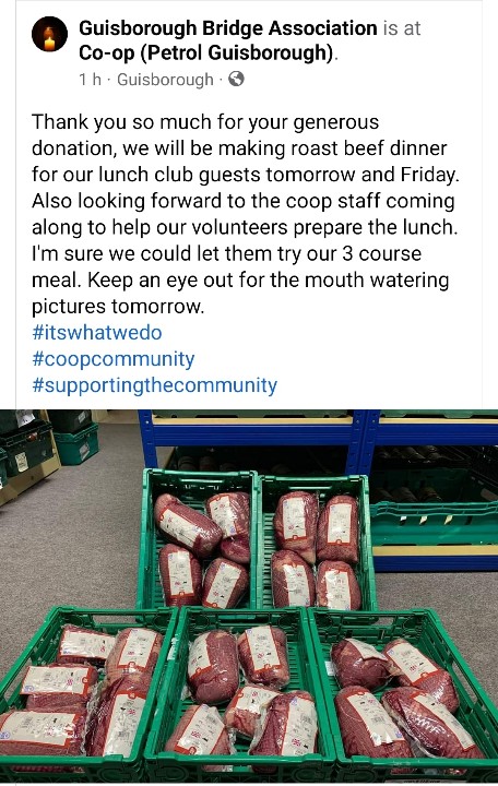 Access to Food is so important and in Partnership with <a href="/coopuk/">Co-op</a>  Birtley logistics  I'm proud to be able to play a part in this in #Guisborough @SouthDurhamSam <a href="/Tom_MPM/">Tom Copeland</a> <a href="/CoopFayB/">Fay Bowden</a> @edpowell79 <a href="/BBCTees/">BBC Tees</a> <a href="/kevinefcduffy/">Kevin Duffy</a> <a href="/GoffyMedia/">Paul Goffy Gough</a> <a href="/rachelpye/">Rachel Lewin</a> #ItsWhatWeDo
