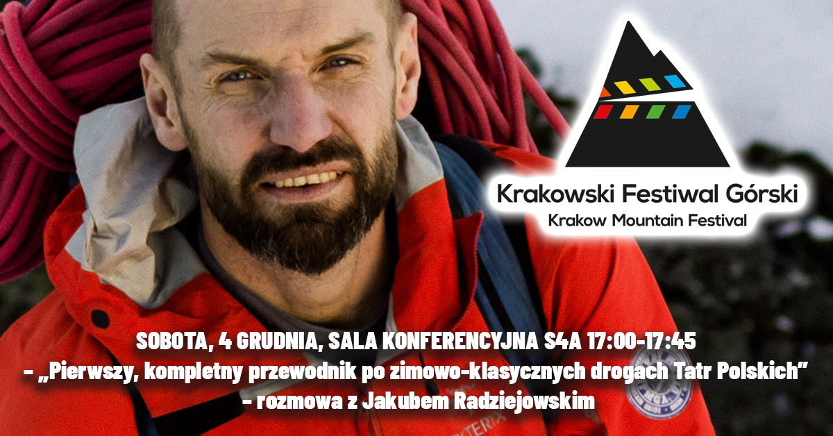 ‼‼ Już w tę sobotę serdecznie zapraszamy na spotkanie autorskie z Jakubem Radziejowskim w ramach tegorocznego Krakowskiego Festiwalu Górskiego. 
⬇⬇⬇Tu znajdziecie cały program tegorocznego KFG:
kfg.pl/19-kfg/program…

Do zobaczenia ;)