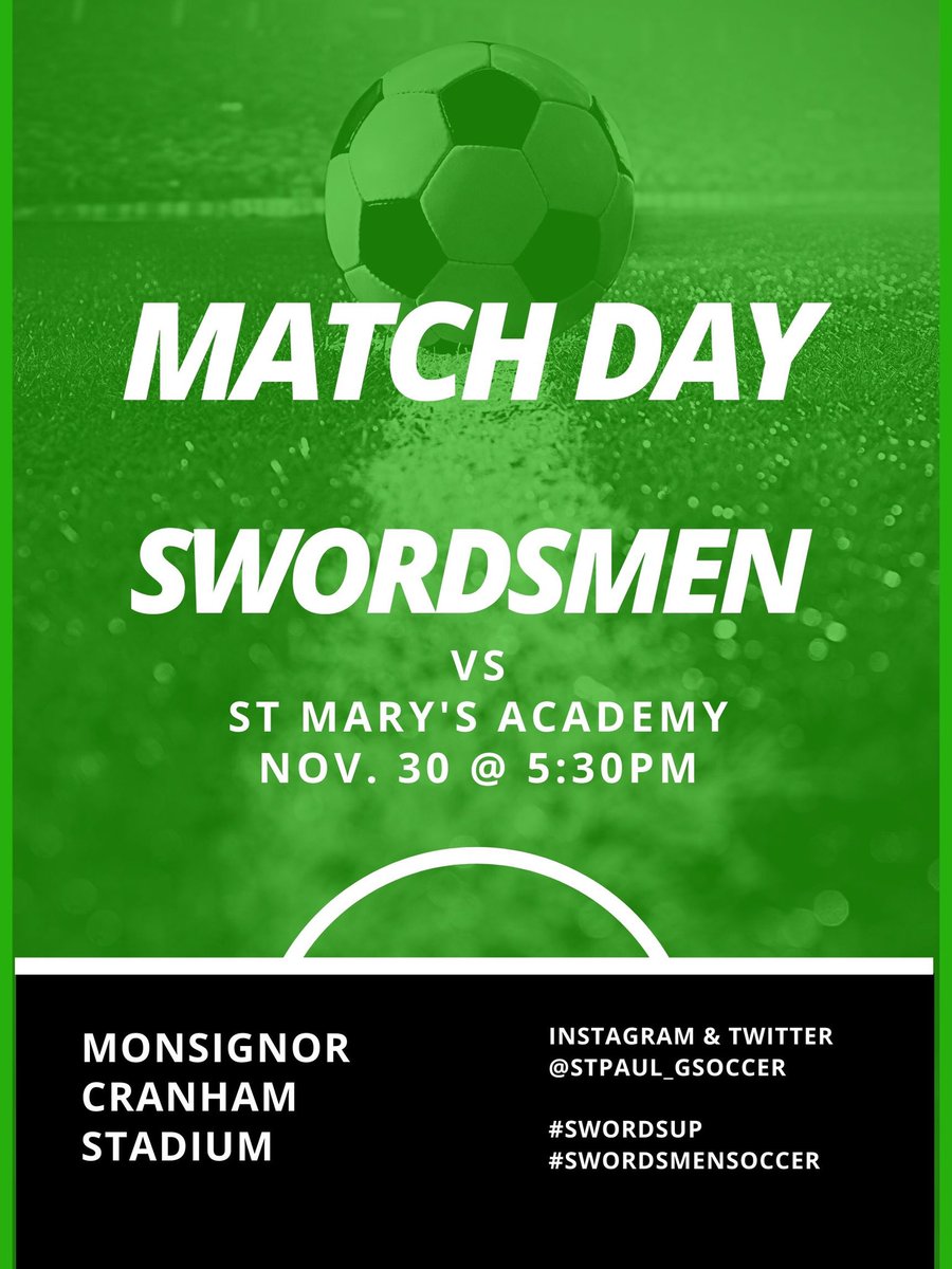 Swordsmen host <a href="/SMABelles/">St. Mary's Academy</a> this afternoon. Kick off at 5:30pm ⚔️⚽️ See you there! #SwordsUp #Soccer #Fútbol #CIFSS #SantaFeLeague #PreSeason #TogetherStronger <a href="/SPHSSports/">@SwordsmenAthletics</a> <a href="/StPaulSwordsmen/">St. Paul High School</a> <a href="/James_Escarcega/">James Escarcega 📈🏈🏀⚾️🥎 🤼🤽🏽‍♂️🏊🏼‍♀️🏌🏻⚽️</a> <a href="/SGVNSports/">Fred J. Robledo 👨🏻‍💻</a> <a href="/SoCalVarsity/">SoCal Varsity</a> <a href="/ReporterVince/">Vincent Nguyen</a>