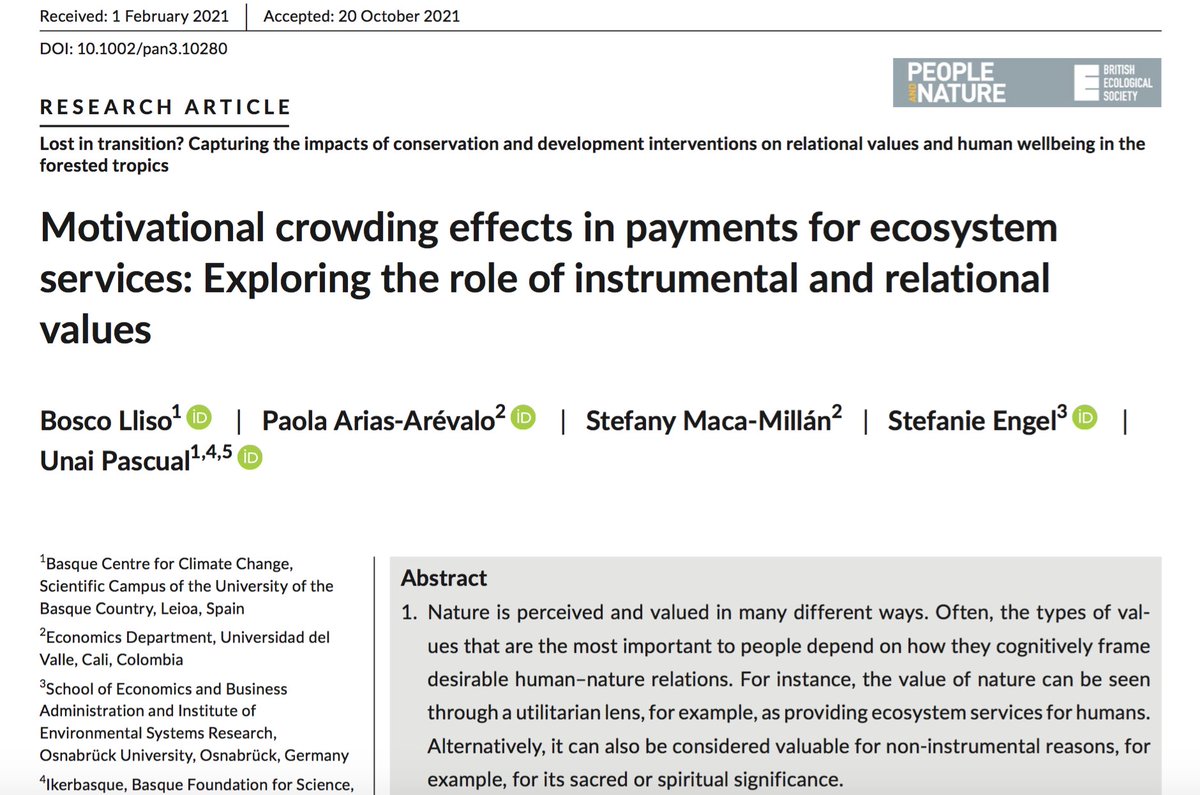 dolardemar's tweet photo. Joining the joy of seeing this paper published today in @PaN_BES. We provide insights on how diverse framings of Payment for Ecosystem Services interact with human-nature relational models and values of Indigenous, Afro-Colombian, and Campesino communities in SW Colombia 🧵 https://t.co/8DmykOgMCI