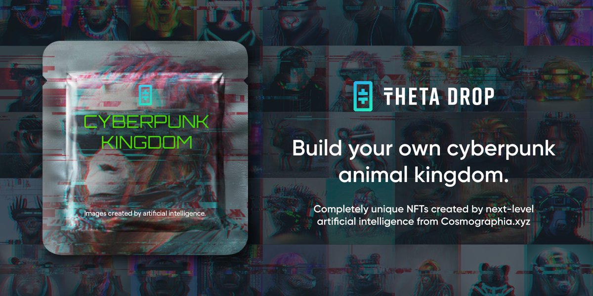 ThetaDrop's tweet photo. Completely unique NFTs created by next-level artificial intelligence from the robotic minds of @thecosmographia 

Coming soon. https://t.co/XKjyraIGw2