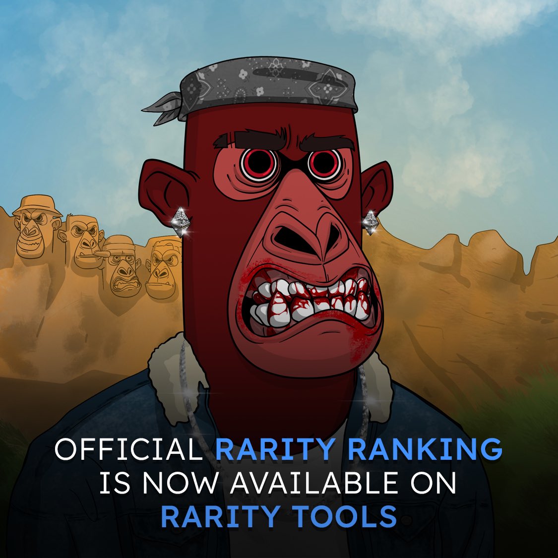angryapesunited's tweet photo. Our Official Rarity Ranking is now ready on Rarity Tools! 💎 You can check out your rank on their website. We’ve worked closely with their team to create an accurate ranking for you all! 🦍 🚀 https://t.co/5MpiuZ9QP2